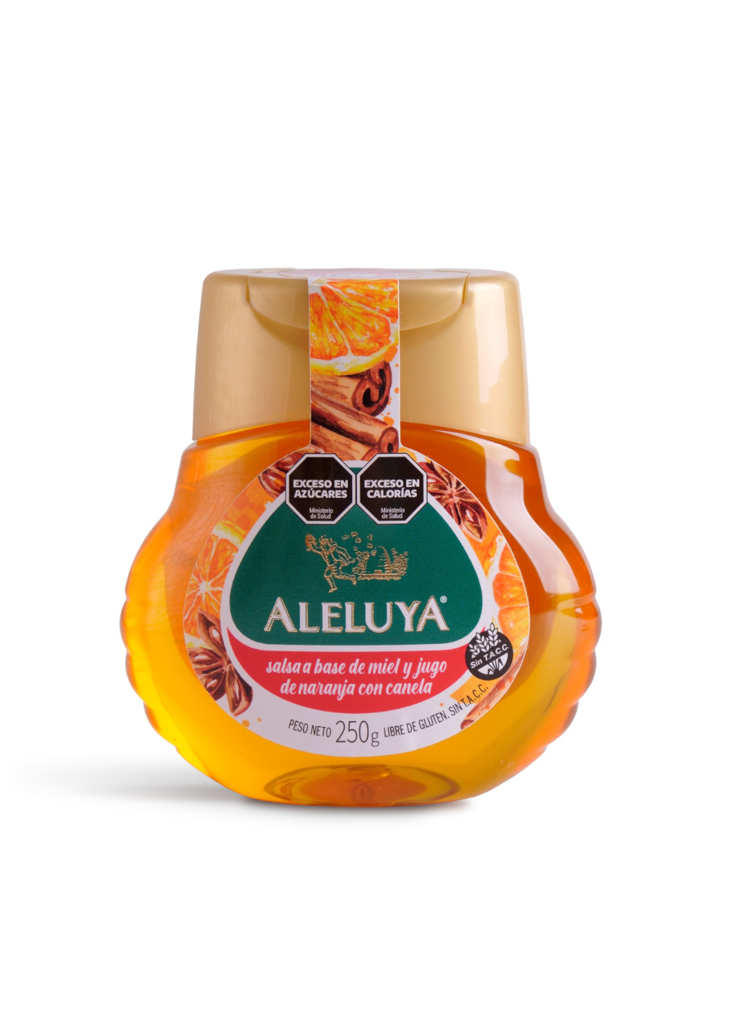 Miel Líquida con naranja y canela. Squeeze x 250 g.